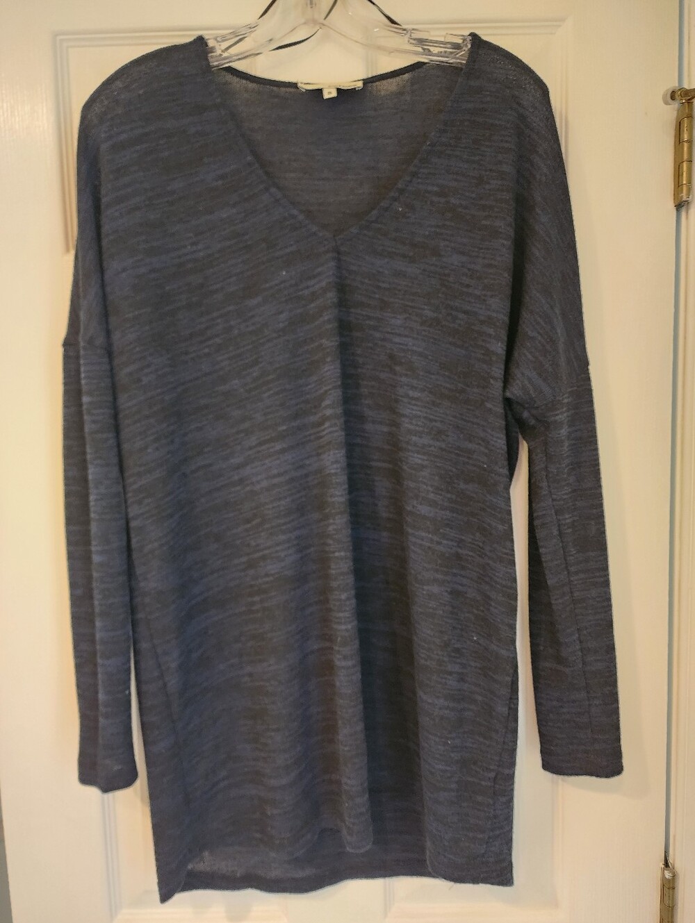 Blue V-Neck Sweater - Classic Lightweight Knit